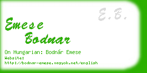 emese bodnar business card