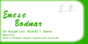 emese bodnar business card